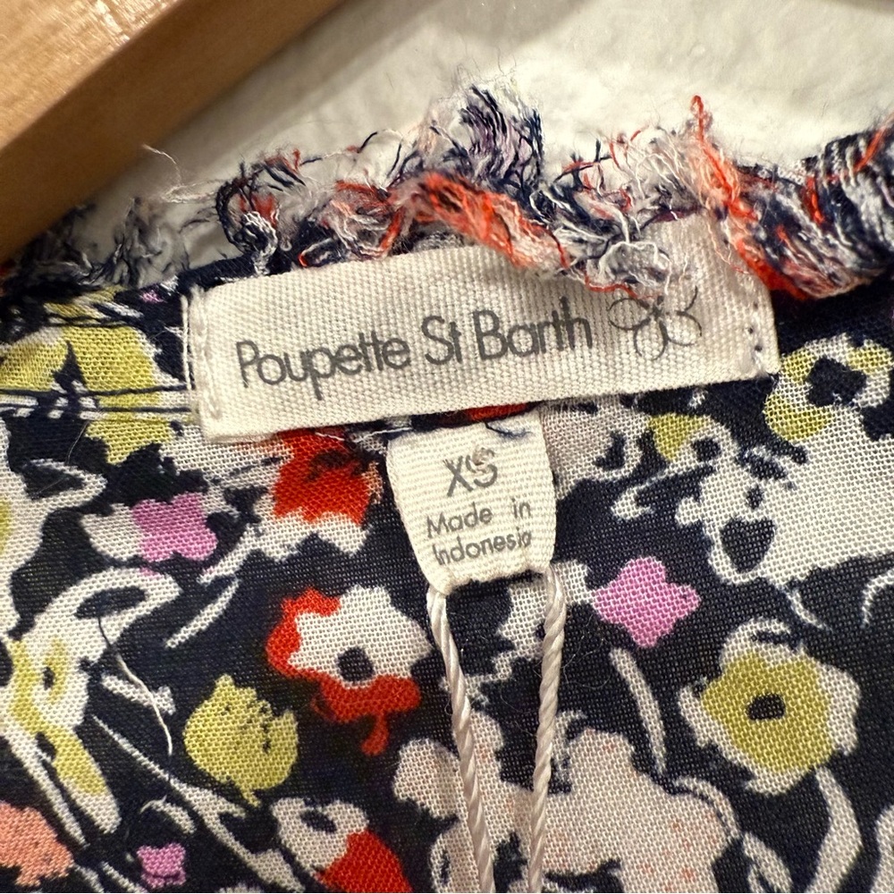 Poupette St. Barth Ilona Romper Navy Azalea XS - Picture 4 of 9